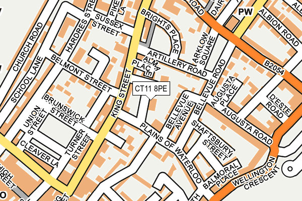 CT11 8PE map - OS OpenMap – Local (Ordnance Survey)
