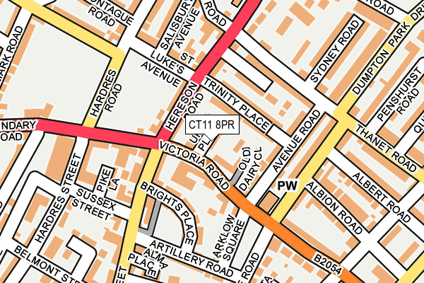 CT11 8PR map - OS OpenMap – Local (Ordnance Survey)