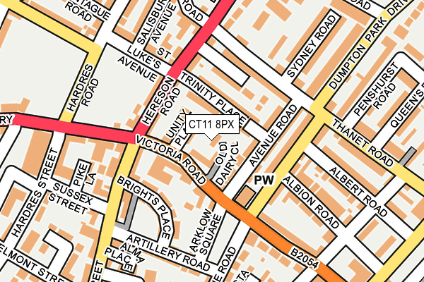 CT11 8PX map - OS OpenMap – Local (Ordnance Survey)