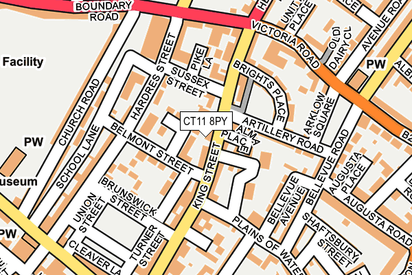 CT11 8PY map - OS OpenMap – Local (Ordnance Survey)