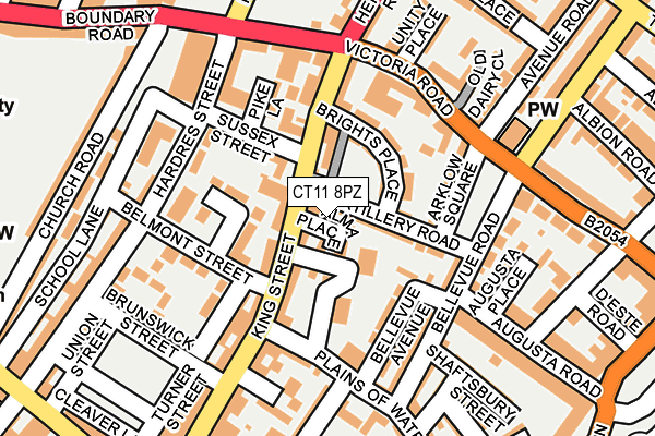 CT11 8PZ map - OS OpenMap – Local (Ordnance Survey)