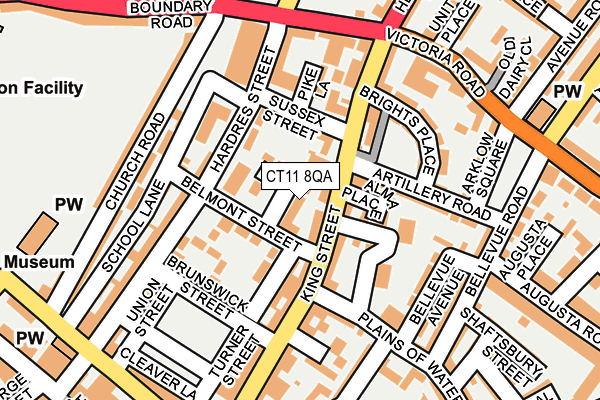 CT11 8QA map - OS OpenMap – Local (Ordnance Survey)