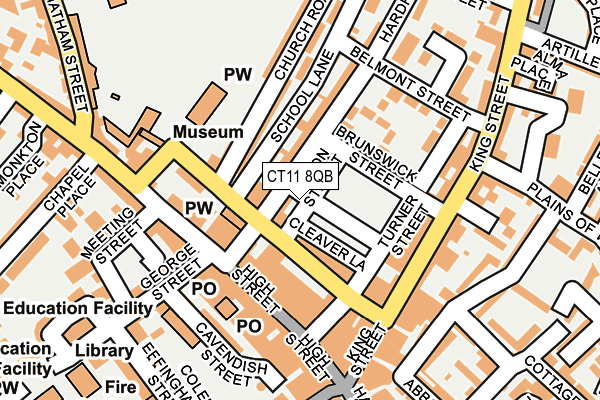 CT11 8QB map - OS OpenMap – Local (Ordnance Survey)