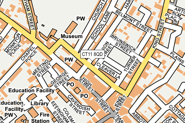 CT11 8QD map - OS OpenMap – Local (Ordnance Survey)