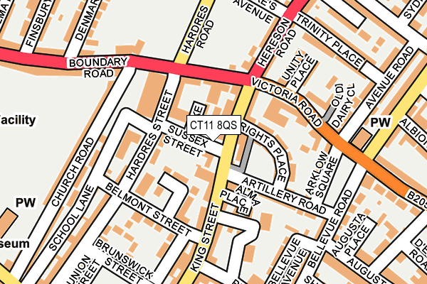 CT11 8QS map - OS OpenMap – Local (Ordnance Survey)