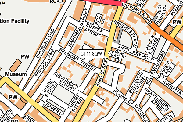 CT11 8QW map - OS OpenMap – Local (Ordnance Survey)