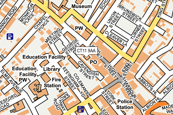 CT11 9AA map - OS OpenMap – Local (Ordnance Survey)