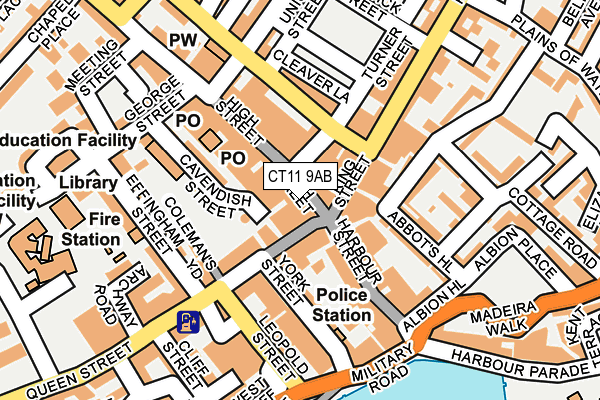 CT11 9AB map - OS OpenMap – Local (Ordnance Survey)