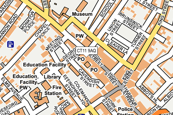 CT11 9AQ map - OS OpenMap – Local (Ordnance Survey)