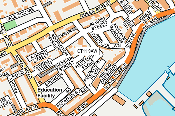 CT11 9AW map - OS OpenMap – Local (Ordnance Survey)