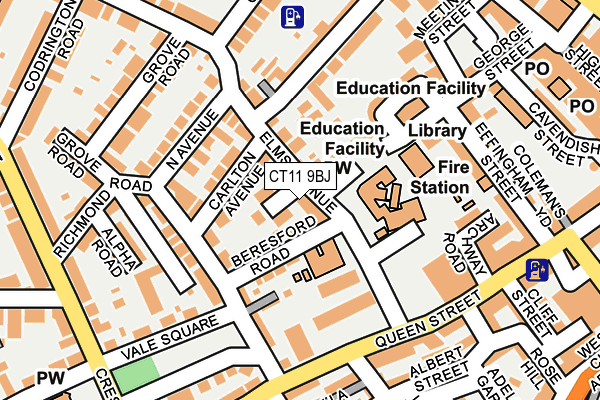 CT11 9BJ map - OS OpenMap – Local (Ordnance Survey)