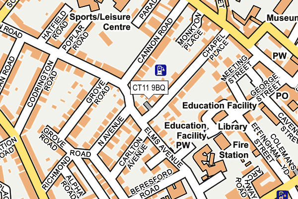 CT11 9BQ map - OS OpenMap – Local (Ordnance Survey)