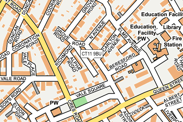 CT11 9BU map - OS OpenMap – Local (Ordnance Survey)