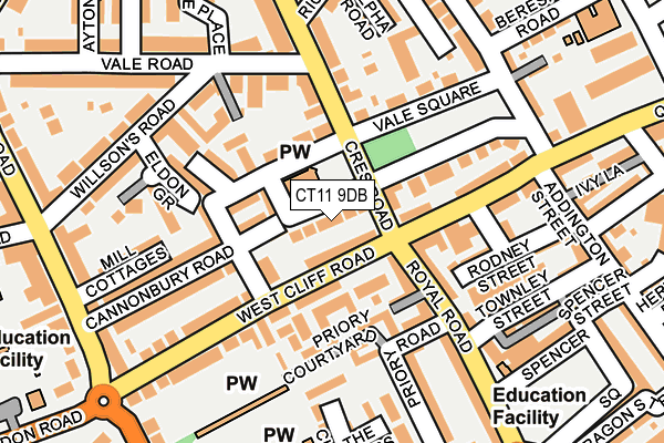 CT11 9DB map - OS OpenMap – Local (Ordnance Survey)