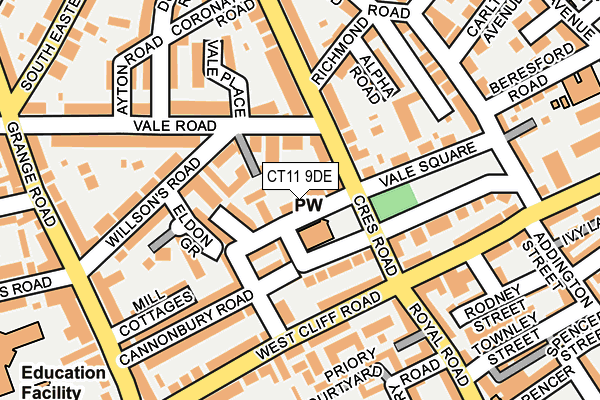 CT11 9DE map - OS OpenMap – Local (Ordnance Survey)