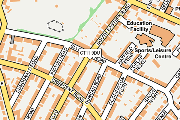 CT11 9DU map - OS OpenMap – Local (Ordnance Survey)