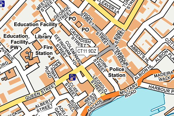 CT11 9DZ map - OS OpenMap – Local (Ordnance Survey)
