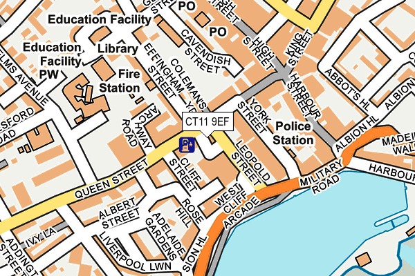 CT11 9EF map - OS OpenMap – Local (Ordnance Survey)