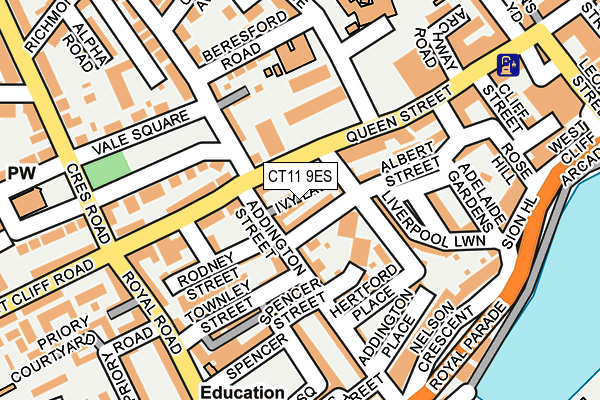 CT11 9ES map - OS OpenMap – Local (Ordnance Survey)