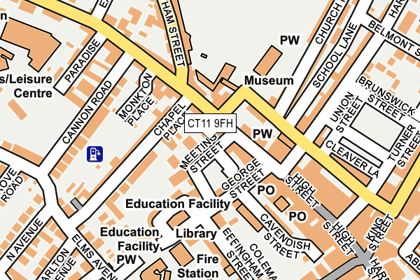 CT11 9FH map - OS OpenMap – Local (Ordnance Survey)