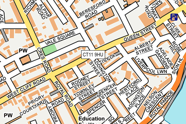 CT11 9HU map - OS OpenMap – Local (Ordnance Survey)