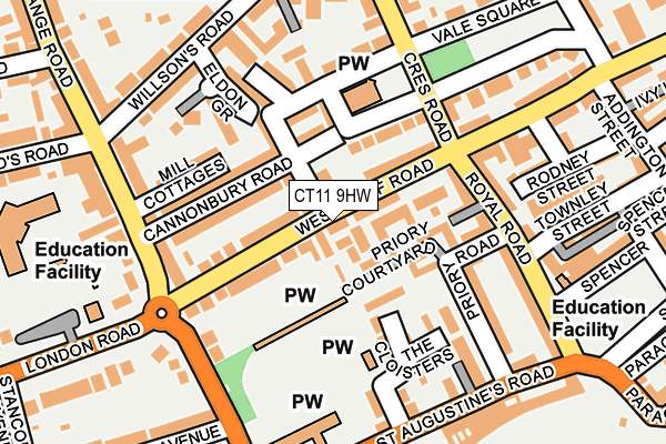 CT11 9HW map - OS OpenMap – Local (Ordnance Survey)