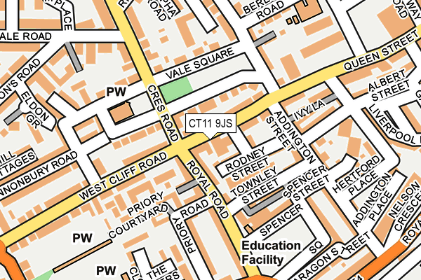 CT11 9JS map - OS OpenMap – Local (Ordnance Survey)