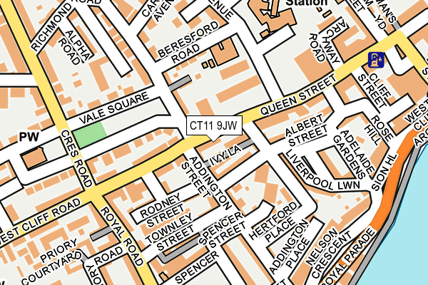 CT11 9JW map - OS OpenMap – Local (Ordnance Survey)