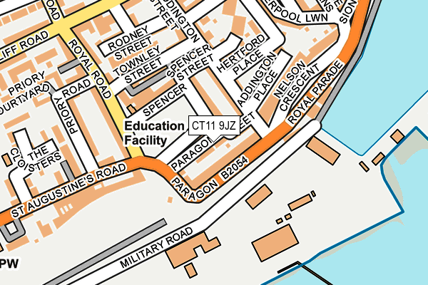 CT11 9JZ map - OS OpenMap – Local (Ordnance Survey)