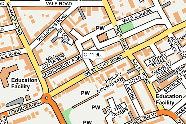 CT11 9LJ map - OS OpenMap – Local (Ordnance Survey)