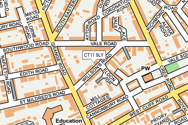 CT11 9LY map - OS OpenMap – Local (Ordnance Survey)