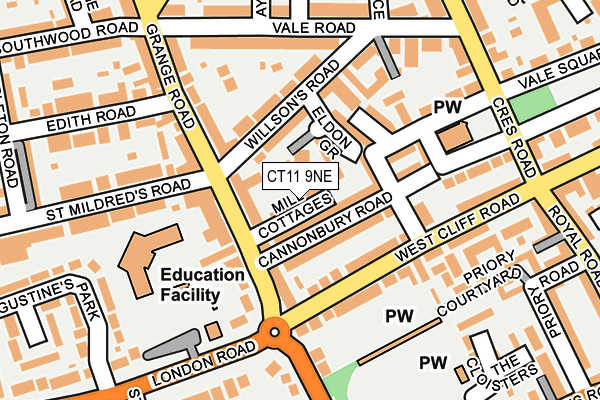 CT11 9NE map - OS OpenMap – Local (Ordnance Survey)