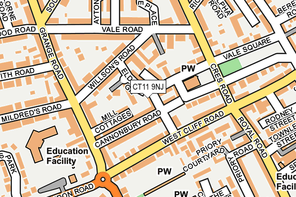 CT11 9NJ map - OS OpenMap – Local (Ordnance Survey)