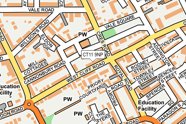 CT11 9NP map - OS OpenMap – Local (Ordnance Survey)