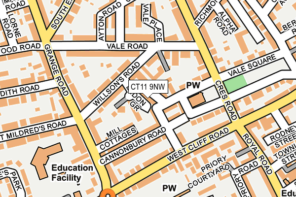 CT11 9NW map - OS OpenMap – Local (Ordnance Survey)