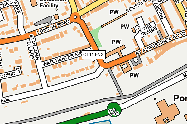 CT11 9NX map - OS OpenMap – Local (Ordnance Survey)