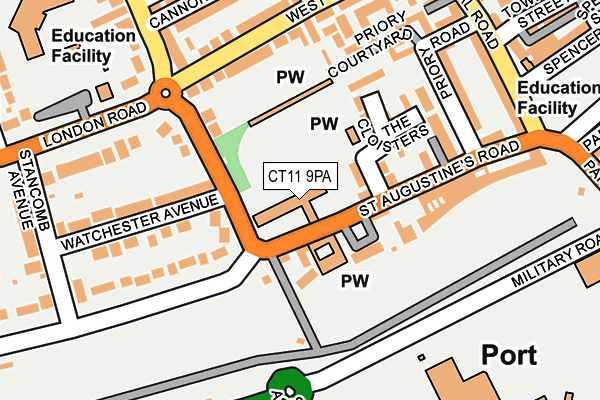 CT11 9PA map - OS OpenMap – Local (Ordnance Survey)