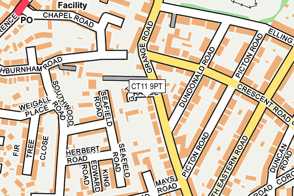 CT11 9PT map - OS OpenMap – Local (Ordnance Survey)