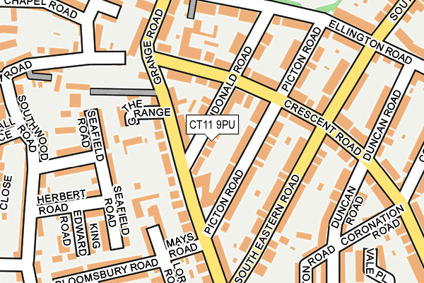 CT11 9PU map - OS OpenMap – Local (Ordnance Survey)
