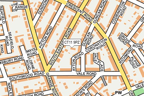 CT11 9PZ map - OS OpenMap – Local (Ordnance Survey)