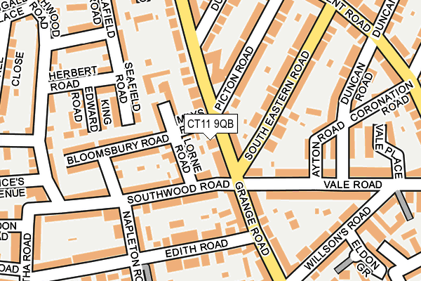 CT11 9QB map - OS OpenMap – Local (Ordnance Survey)