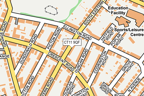CT11 9QF map - OS OpenMap – Local (Ordnance Survey)