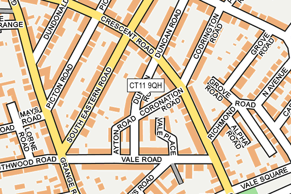 CT11 9QH map - OS OpenMap – Local (Ordnance Survey)