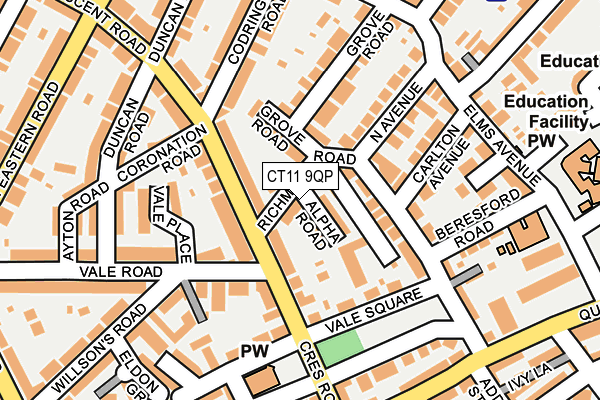 CT11 9QP map - OS OpenMap – Local (Ordnance Survey)