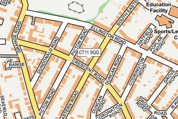 CT11 9QQ map - OS OpenMap – Local (Ordnance Survey)