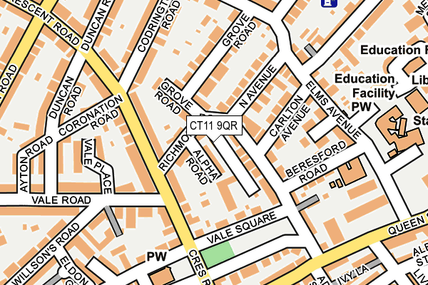 CT11 9QR map - OS OpenMap – Local (Ordnance Survey)