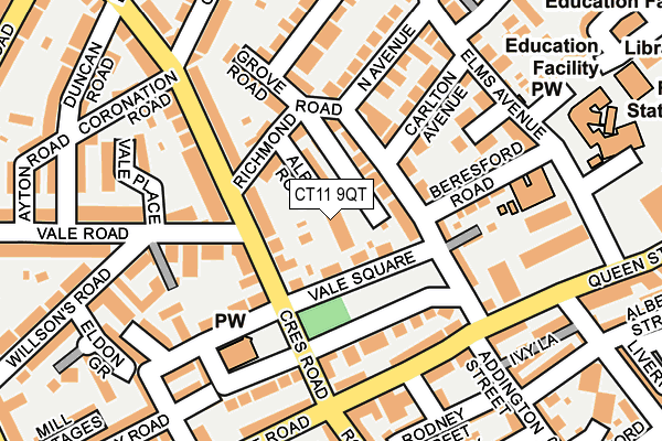 CT11 9QT map - OS OpenMap – Local (Ordnance Survey)