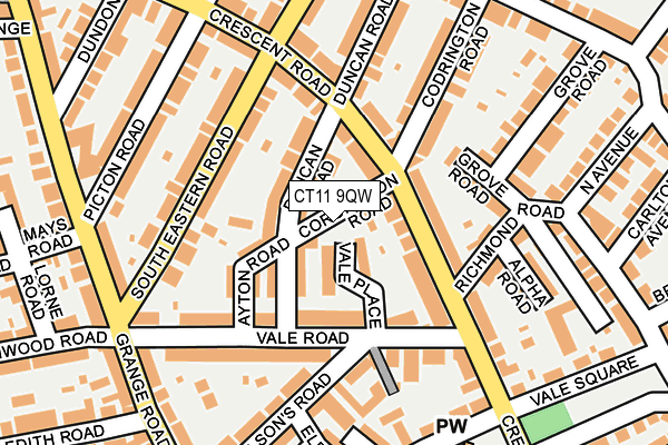 CT11 9QW map - OS OpenMap – Local (Ordnance Survey)