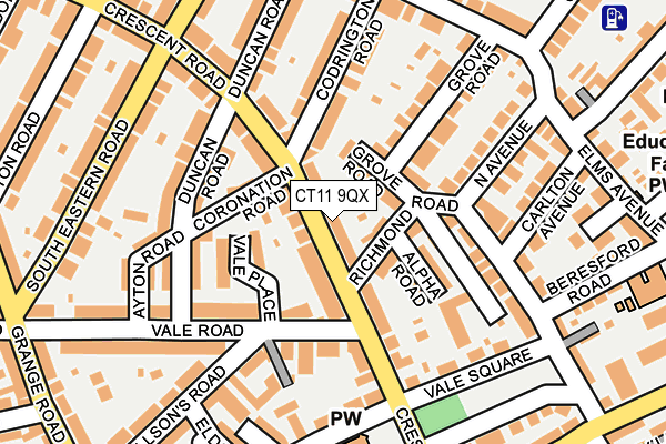 CT11 9QX map - OS OpenMap – Local (Ordnance Survey)