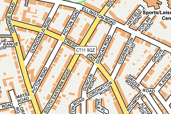 CT11 9QZ map - OS OpenMap – Local (Ordnance Survey)